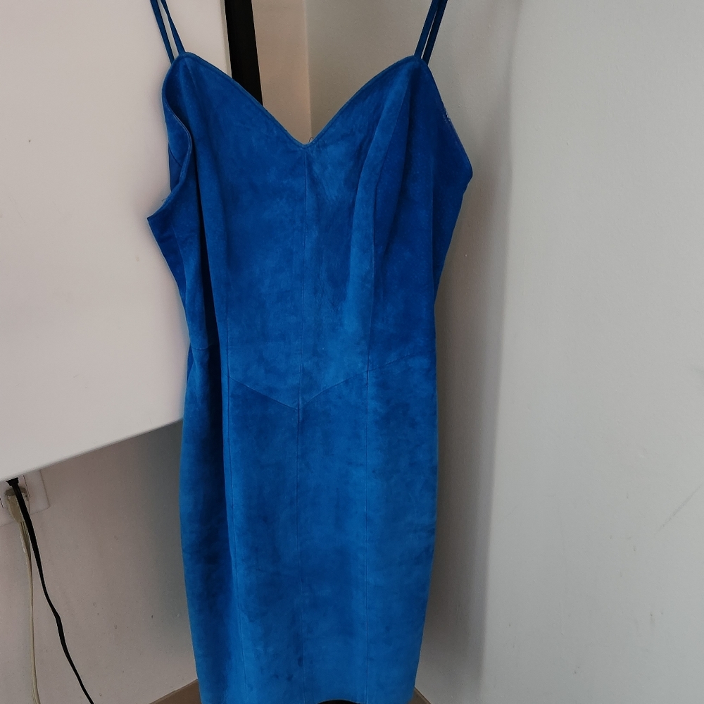 Elegant Blue Spaghetti Strap Dress
